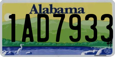 AL license plate 1AD7933