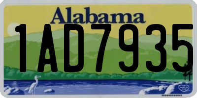 AL license plate 1AD7935