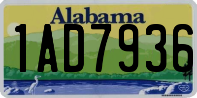 AL license plate 1AD7936