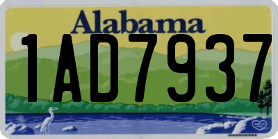 AL license plate 1AD7937
