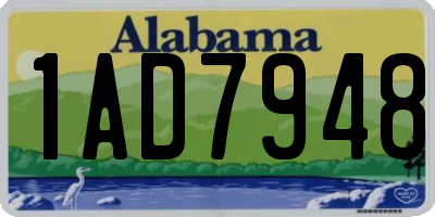 AL license plate 1AD7948