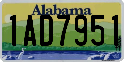 AL license plate 1AD7951