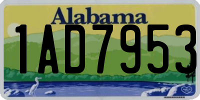 AL license plate 1AD7953