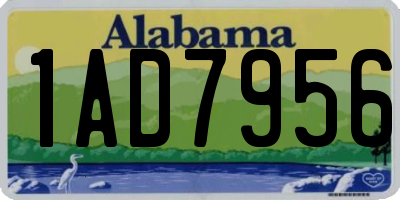 AL license plate 1AD7956