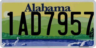 AL license plate 1AD7957