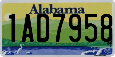 AL license plate 1AD7958