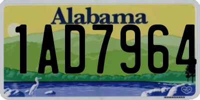 AL license plate 1AD7964