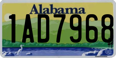 AL license plate 1AD7968