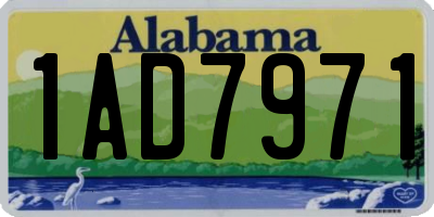 AL license plate 1AD7971