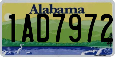 AL license plate 1AD7972
