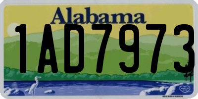 AL license plate 1AD7973