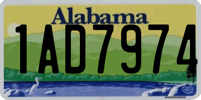 AL license plate 1AD7974