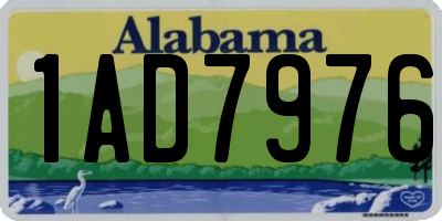 AL license plate 1AD7976