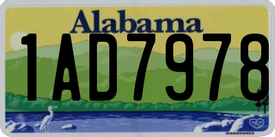 AL license plate 1AD7978