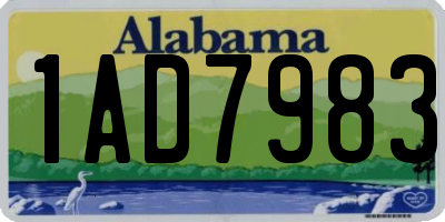 AL license plate 1AD7983