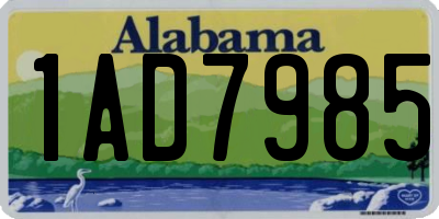 AL license plate 1AD7985