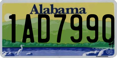 AL license plate 1AD7990
