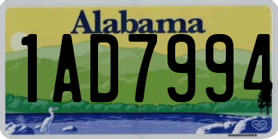 AL license plate 1AD7994