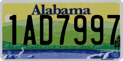 AL license plate 1AD7997