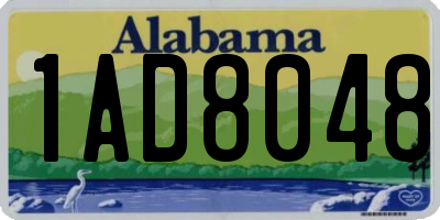 AL license plate 1AD8048