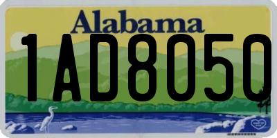 AL license plate 1AD8050