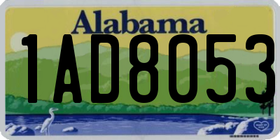 AL license plate 1AD8053