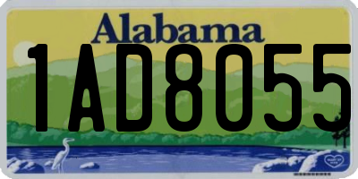 AL license plate 1AD8055