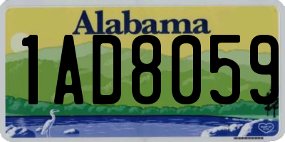 AL license plate 1AD8059