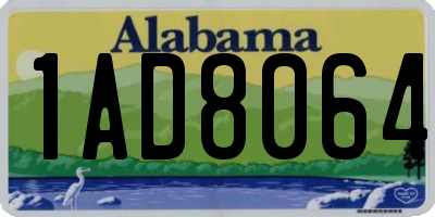 AL license plate 1AD8064