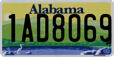 AL license plate 1AD8069