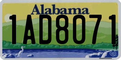 AL license plate 1AD8071