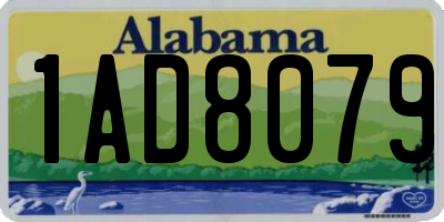 AL license plate 1AD8079