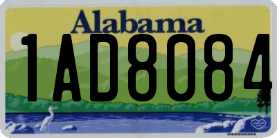 AL license plate 1AD8084
