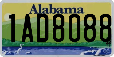 AL license plate 1AD8088