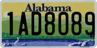 AL license plate 1AD8089
