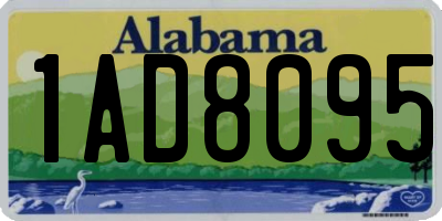 AL license plate 1AD8095