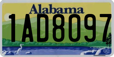 AL license plate 1AD8097