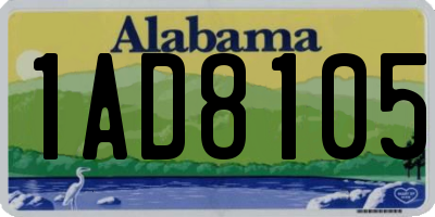 AL license plate 1AD8105