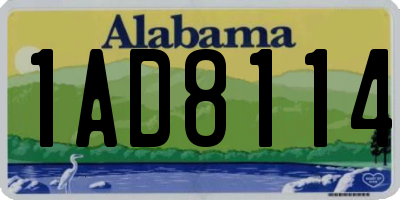 AL license plate 1AD8114