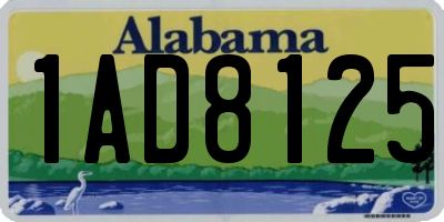 AL license plate 1AD8125