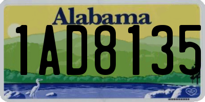 AL license plate 1AD8135