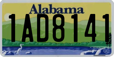 AL license plate 1AD8141