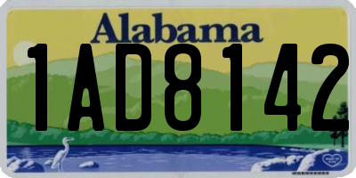 AL license plate 1AD8142