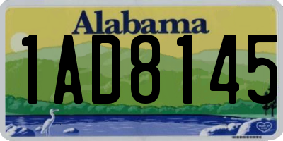 AL license plate 1AD8145
