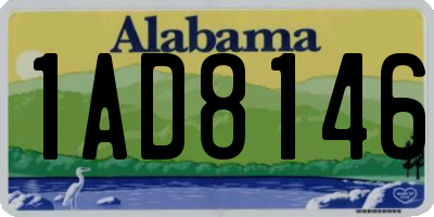 AL license plate 1AD8146