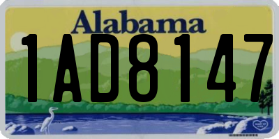 AL license plate 1AD8147