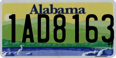 AL license plate 1AD8163