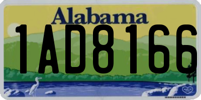 AL license plate 1AD8166