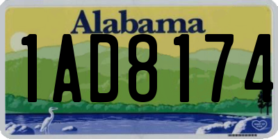 AL license plate 1AD8174