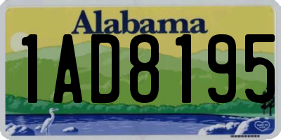 AL license plate 1AD8195